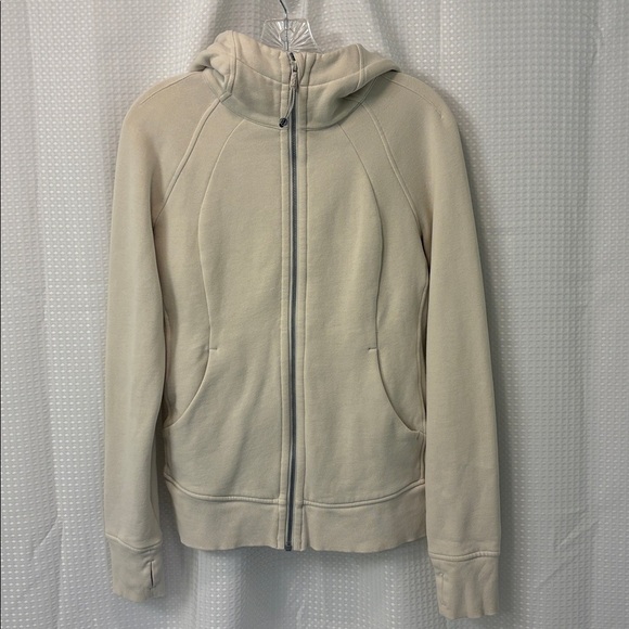 lululemon athletica Tops - Lululemon Scuba Full-Zip Hoodie ~ Bone ~ Size 8